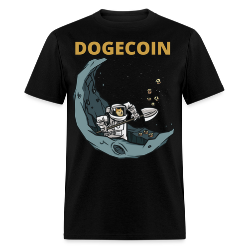 Dogecoin To the Moon Miner shirt Doge Mining HODL Crypto T-Shirt Size S-6XL - black