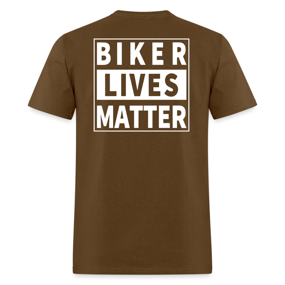 Biker Lives Matter Shirt Motorcycle Biker Rider t shirt S-6XL [Back Print Only] - brown