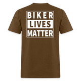 Biker Lives Matter Shirt Motorcycle Biker Rider t shirt S-6XL [Back Print Only] - brown