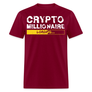 Crypto Millionaire Loading Shirt Funny BTC ETH XRP SafeMoon T-Shirt Size S-6XL - burgundy