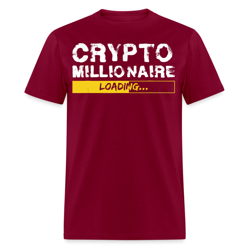 Crypto Millionaire Loading Shirt Funny BTC ETH XRP SafeMoon T-Shirt Size S-6XL - burgundy