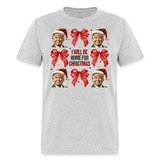 I will be home for Christmas shirt Trump Ugly Christmas T-shirt size S-6XL - heather gray