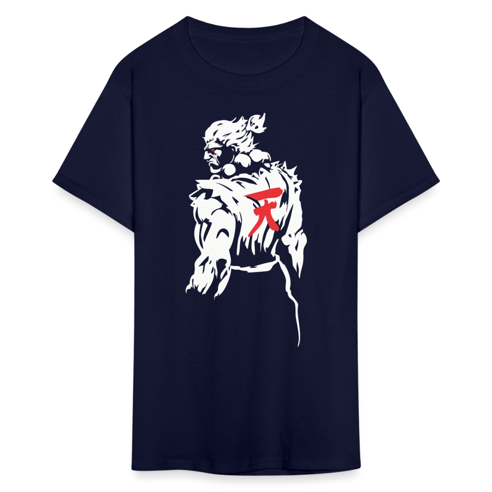 Classic Arcade shirt Video Game Retro Gamer Kung Fu Fighter Martial Arts T-Shirt - navy