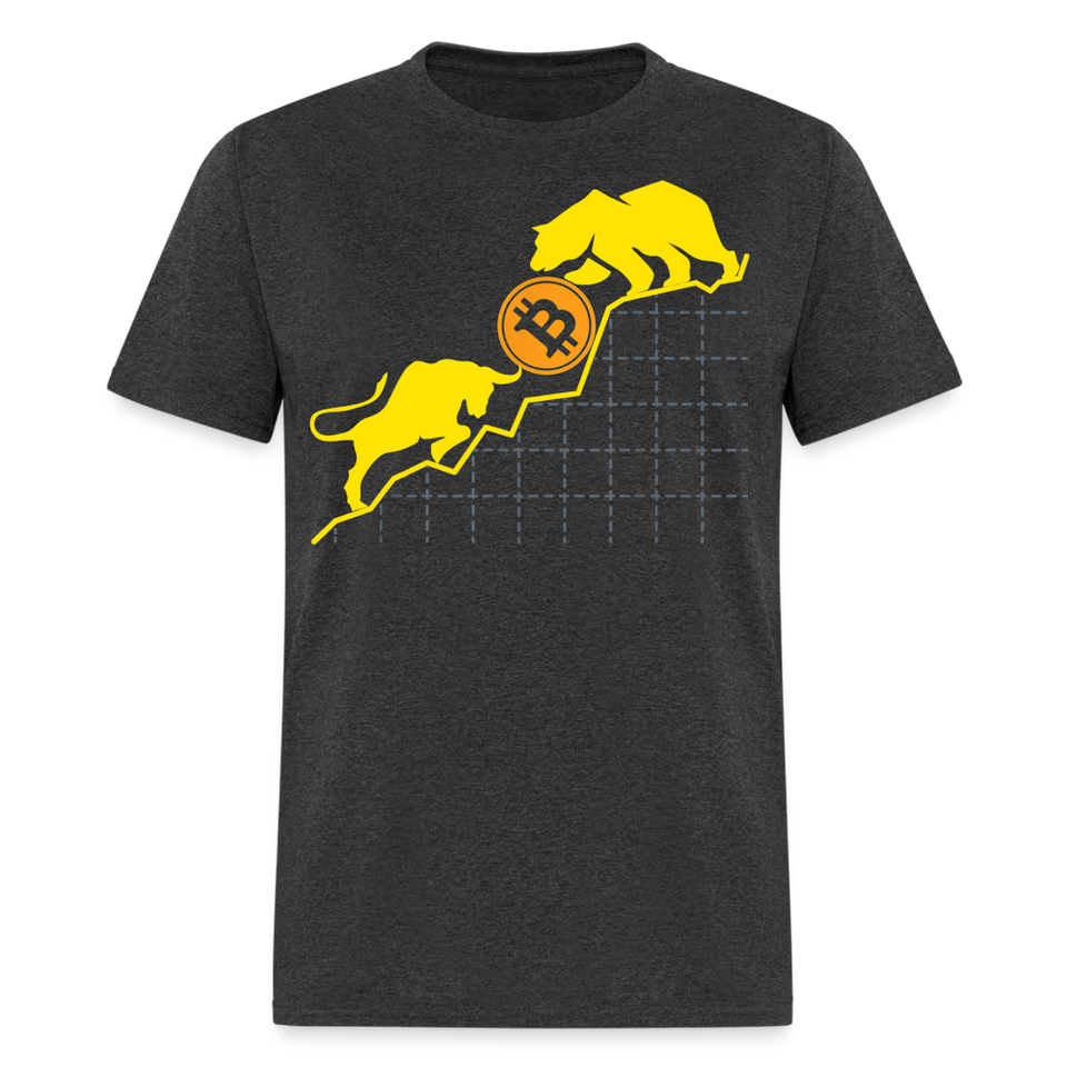 Bitcoin shirt BTC Hodlers Bull Run Fight Bear Market Crypto T-Shirt Size S-6XL - heather black
