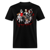 HORROR FRIENDS T-shirt Scary Movie Characters Halloween Adult Tee New - black