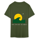 Have fun with the waves shirt Surfboard Surfing Summer T-Shirt Size S-6XL - military green