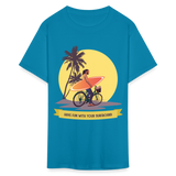 Have Fun with Your Surfboard shirt Surfing Summer Sunset T-Shirt Size S-6XL - turquoise