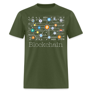 Bitcoin Blockchain shirt BTC ETH LTC XMR Altcoin Hodlers Crypto T-Shirt S-6XL - military green