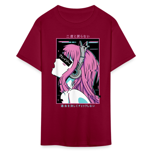 Sexy Ecchi Girl shirt Vaporwave Crazy Waifu Lewd Anime Girl T-Shirt Size S-6XL - burgundy