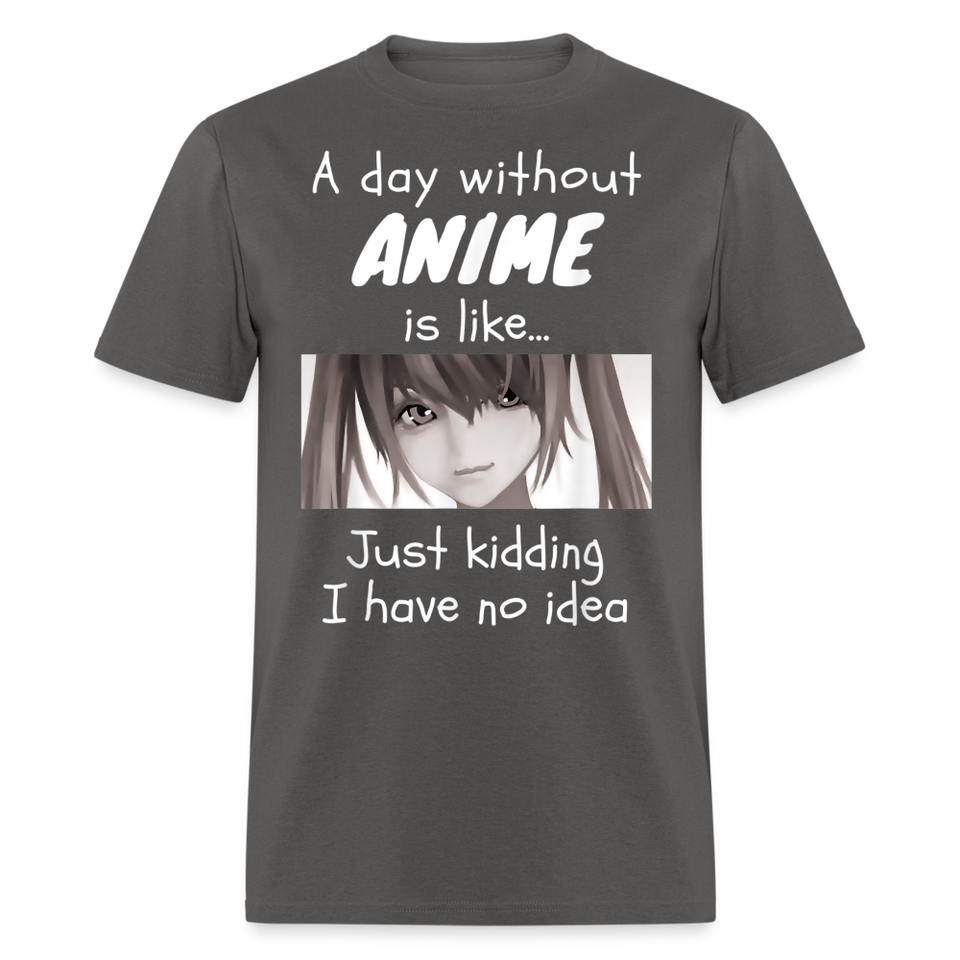 Anime Girls Women Funny Anime Outfits Cosplay Anime Humor T-Shirt - charcoal