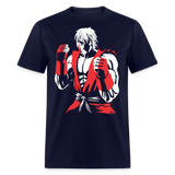 Classic Arcade shirt Video Game Retro Gamer Kung Fu Fighter Martial Arts T-Shirt - navy