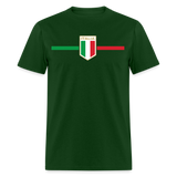 Italia Pride Italian Roots Themed Gift Italy Flag Theme T-Shirt - forest green