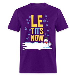 Le tItS now shirt Funny Ugly Christmas Party T shirt Xmas Humor T-shirt S-6XL - purple