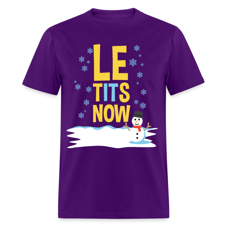 Le tItS now shirt Funny Ugly Christmas Party T shirt Xmas Humor T-shirt S-6XL - purple