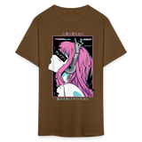 Sexy Ecchi Girl shirt Vaporwave Crazy Waifu Lewd Anime Girl T-Shirt Size S-6XL - brown