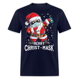 Merry Christmask Toilet Paper shirt Dabbing Santa Funny Christmas T-shirt S-6XL - navy