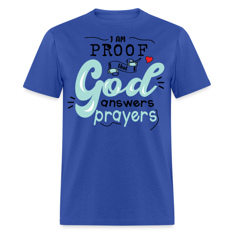 God answers prayers shirt Catholic Religious Faith Jesus T-Shirt size S-6XL - royal blue