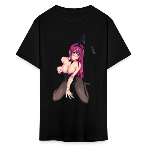 Perfect Pretty Playgirl Anime shirt Bunny Sexy Girl Ahegao Hentai Ecchi T-Shirt - black