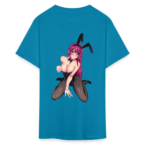 Perfect Pretty Playgirl Anime shirt Bunny Sexy Girl Ahegao Hentai Ecchi T-Shirt - turquoise