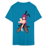 Perfect Pretty Playgirl Anime shirt Bunny Sexy Girl Ahegao Hentai Ecchi T-Shirt - turquoise