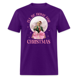 Funny Daddy's Home Trump Pink 2024 I'll be home for Christmas T-Shirt size S-6XL - purple
