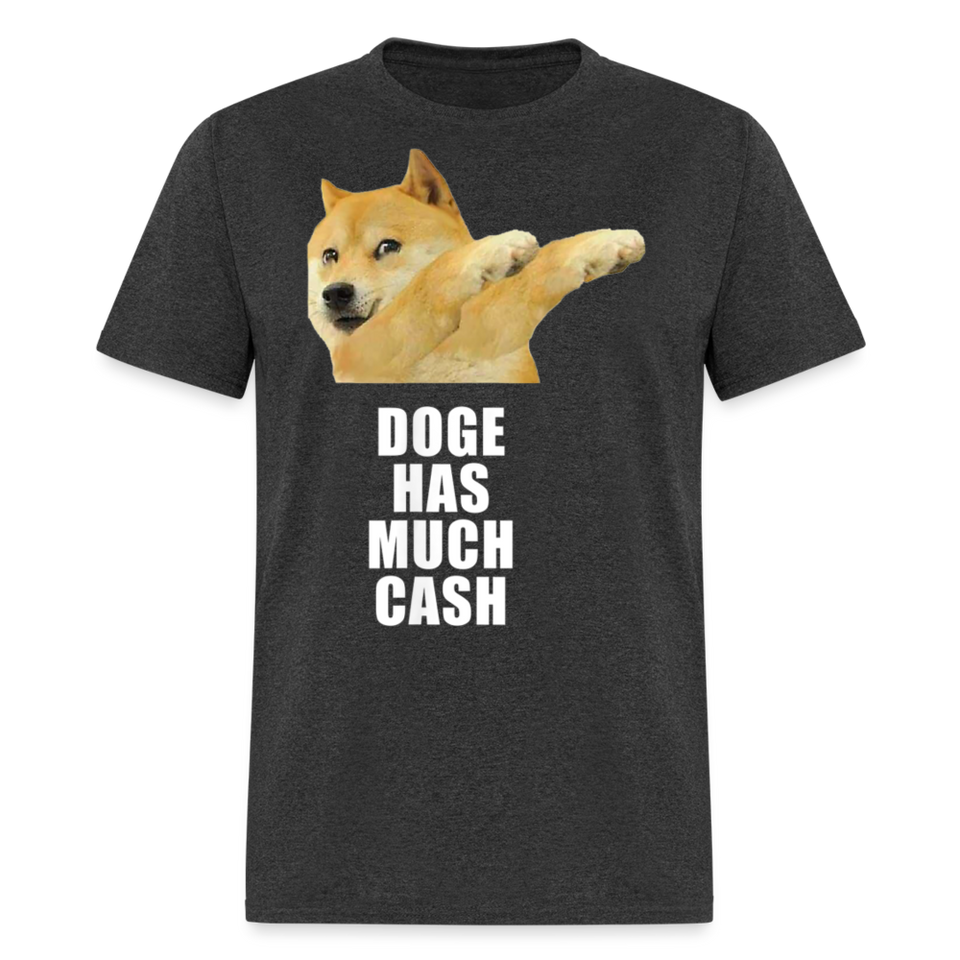 Dogecoin T Shirt Tee Wallstreetbets Doge Coin Crypto Bitcoin T-Shirt Size S-6XL - heather black
