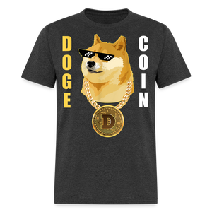 Dogecoin T Shirt Tee Wallstreetbets Doge Coin Crypto Bitcoin T-Shirt Size S-6XL - heather black