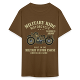 Military Bikers shirt Motorbike Motorcycling US Army USA T-Shirt size S-6XL - brown