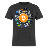 Bitcoin shirt BTC ETH LTC XMR Hodlers Decentralized Crypto Altcoin T-Shirt S-6XL - heather black