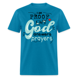 God answers prayers shirt Catholic Religious Faith Jesus T-Shirt size S-6XL - turquoise