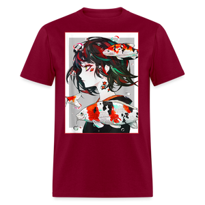 Anime Girl Cute Japanese Aesthetic shirt Anime Tee Otaku Fish Waifu Gift T-Shirt - burgundy