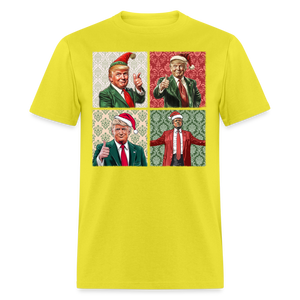 Christmas Trump shirt I'll be home for Christmas 45 47 2024 T-shirt size S-6XL - yellow