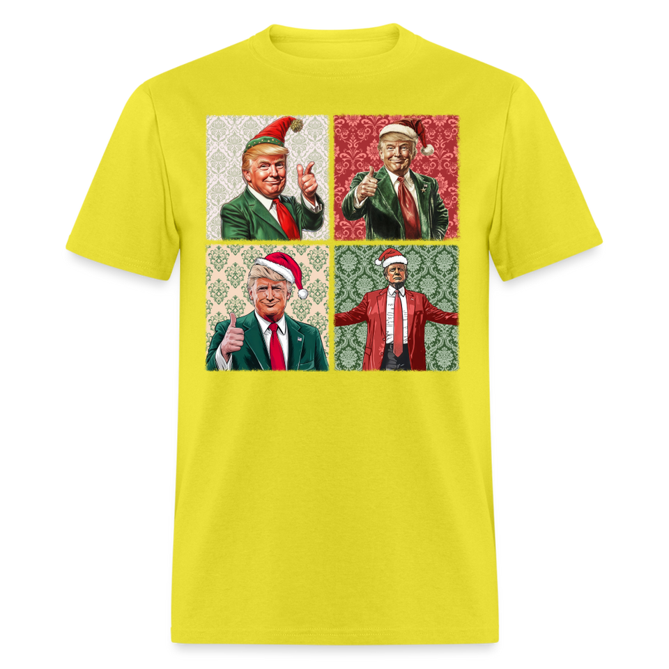 Christmas Trump shirt I'll be home for Christmas 45 47 2024 T-shirt size S-6XL - yellow