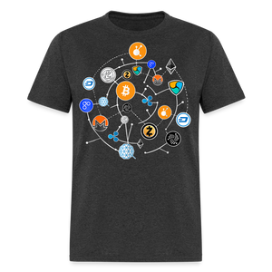 Bitcoin shirt BTC ETH LTC XMR Hodlers Decentralized Crypto Altcoin T-Shirt S-6XL - heather black