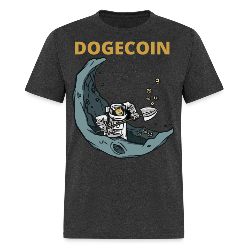 Dogecoin To the Moon Miner shirt Doge Mining HODL Crypto T-Shirt Size S-6XL - heather black