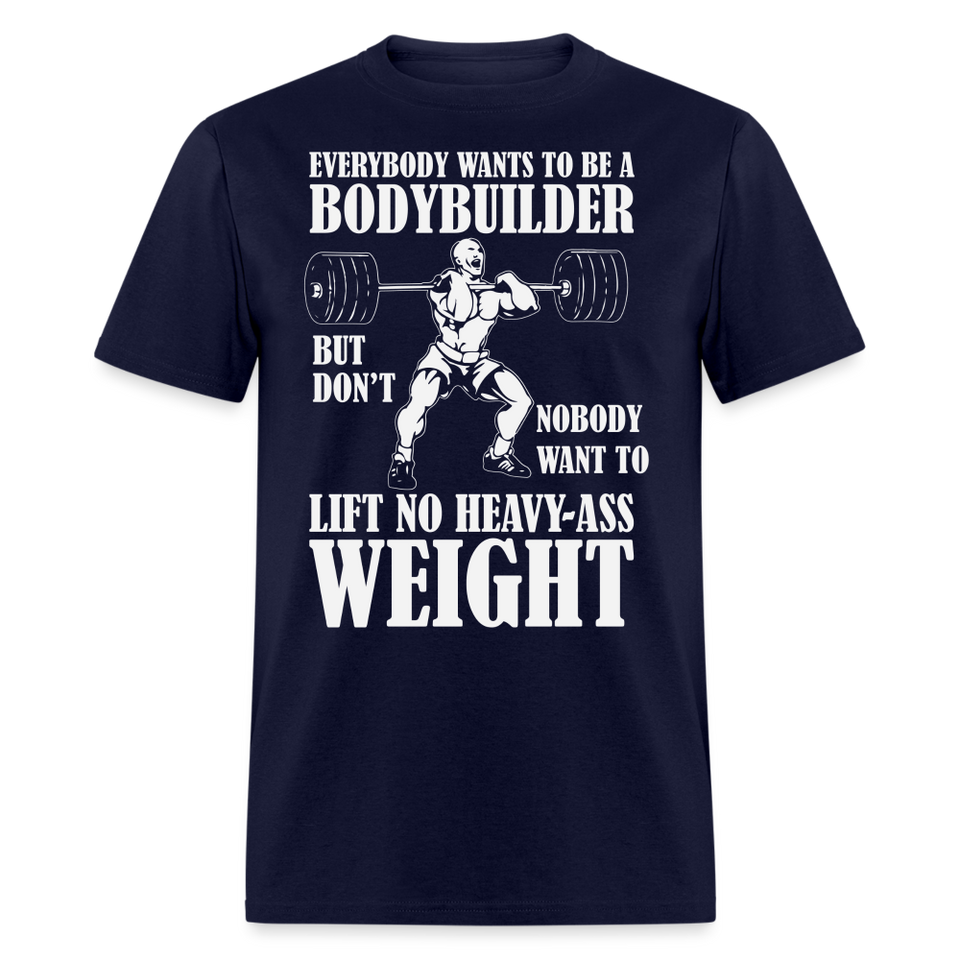 Funny bodybuilder gym shirt Power Deadlifter T-Shirt size S-6XL - navy