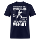 Funny bodybuilder gym shirt Power Deadlifter T-Shirt size S-6XL - navy