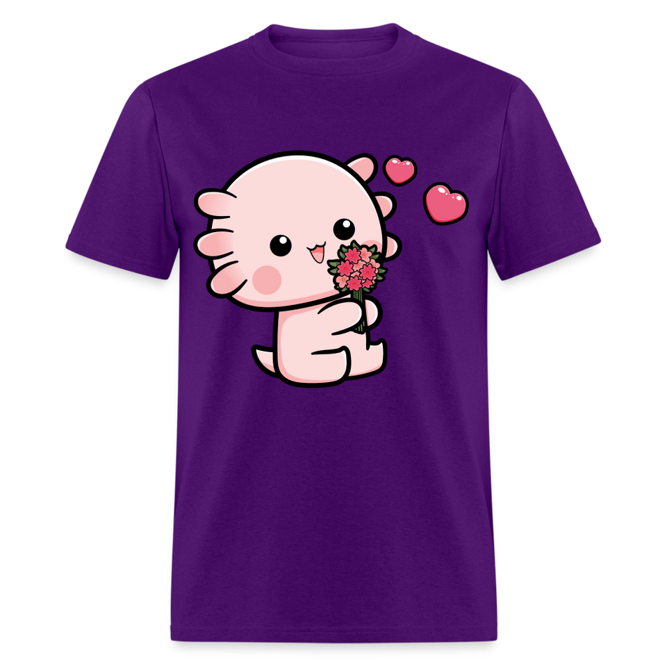 Cute Axolotl Lover Shirt Kawaii Pastel Goth Japan Anime Comic Lovely T-Shirt - purple