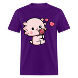 Cute Axolotl Lover Shirt Kawaii Pastel Goth Japan Anime Comic Lovely T-Shirt - purple