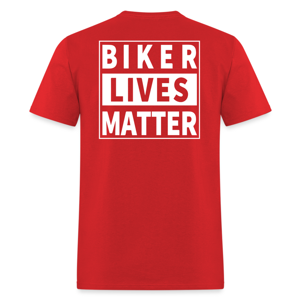 Biker Lives Matter Shirt Motorcycle Biker Rider t shirt S-6XL [Back Print Only] - red
