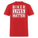 Biker Lives Matter Shirt Motorcycle Biker Rider t shirt S-6XL [Back Print Only] - red