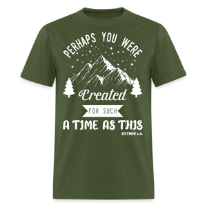 Perhaps you were created shirt Catholic Religious T-Shirt size S-6XL - military green