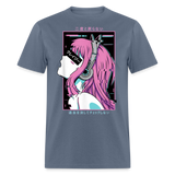 Sexy Ecchi Girl shirt Vaporwave Crazy Waifu Lewd Anime Girl T-Shirt Size S-6XL - denim
