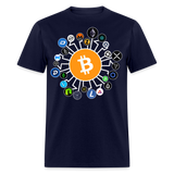 Bitcoin shirt BTC ETH LTC XMR Hodlers Decentralized Crypto Altcoin T-Shirt S-6XL - navy