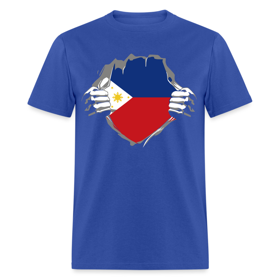 Philippines Flag shirt Filipino T-Shirt Rips Open size S-6XL - royal blue