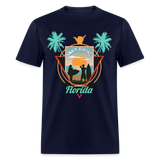 Enjoy Surfing Florida shirt Surfboard Surfing Ocean Sunset T-Shirt Size S-6XL - navy