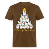 Funny Merry Quarantine Christmas Toilet Paper shirt Xmas Family T-Shirt - brown