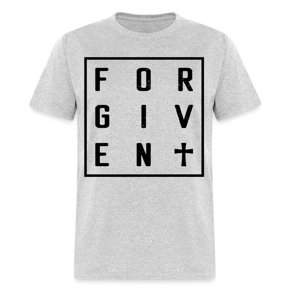 Forgiven shirt Catholic Religious Cross Jesus Faith T-Shirt size S-6XL - heather gray