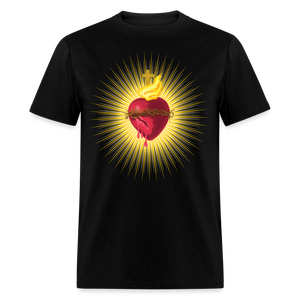 The Sacred Heart of Jesus Christ Shirt Religious Catholic T-shirt Size S-6XL - black