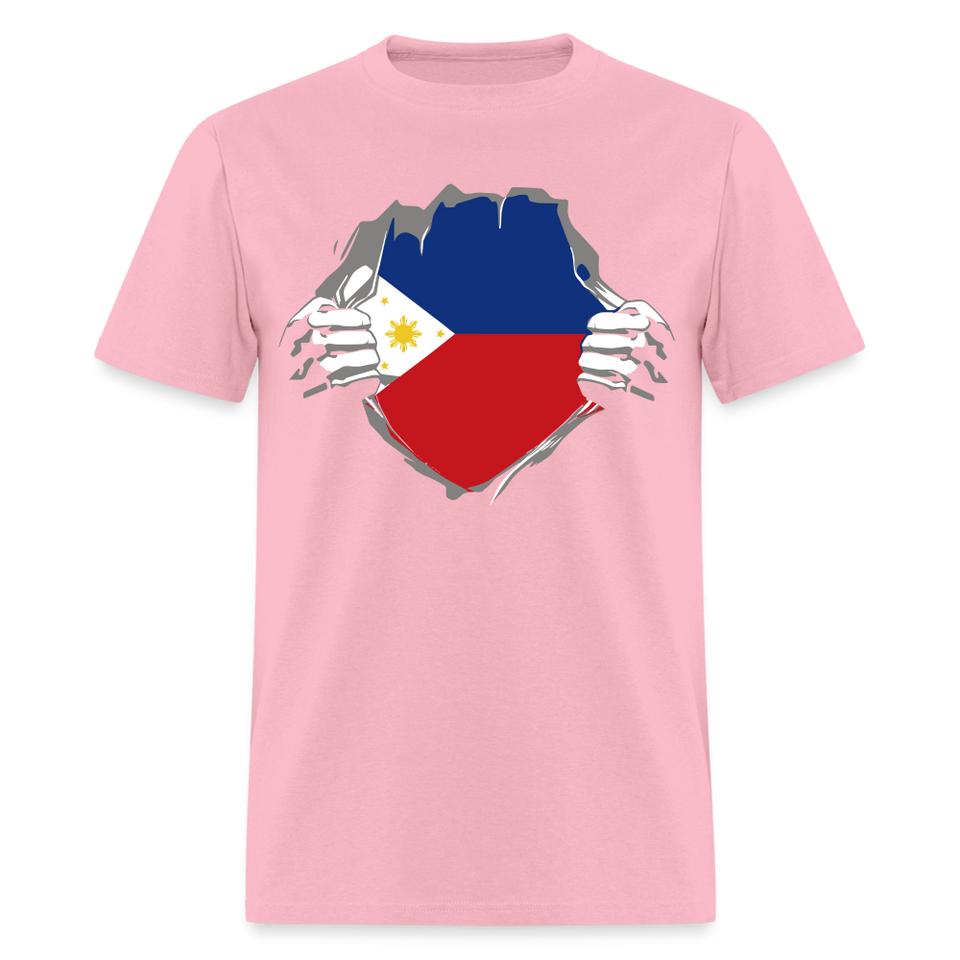 Philippines Flag shirt Filipino T-Shirt Rips Open size S-6XL - pink